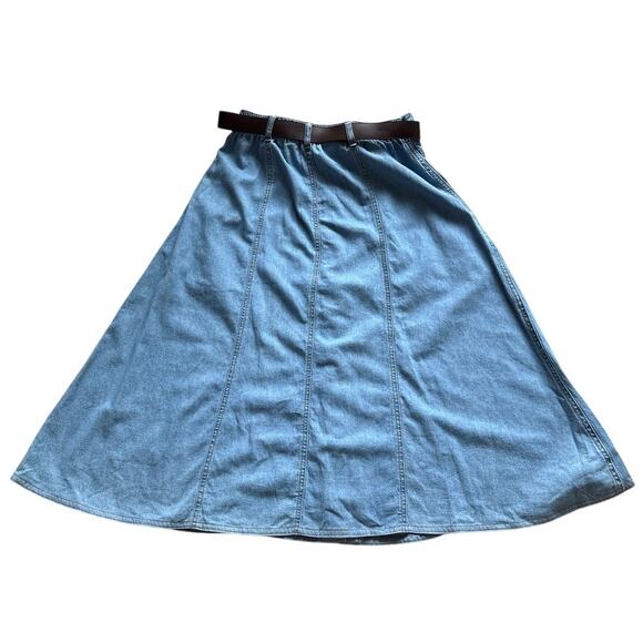 Vintage Biu Blues Denim Button Front Skirt W27 - Picture 5 of 5